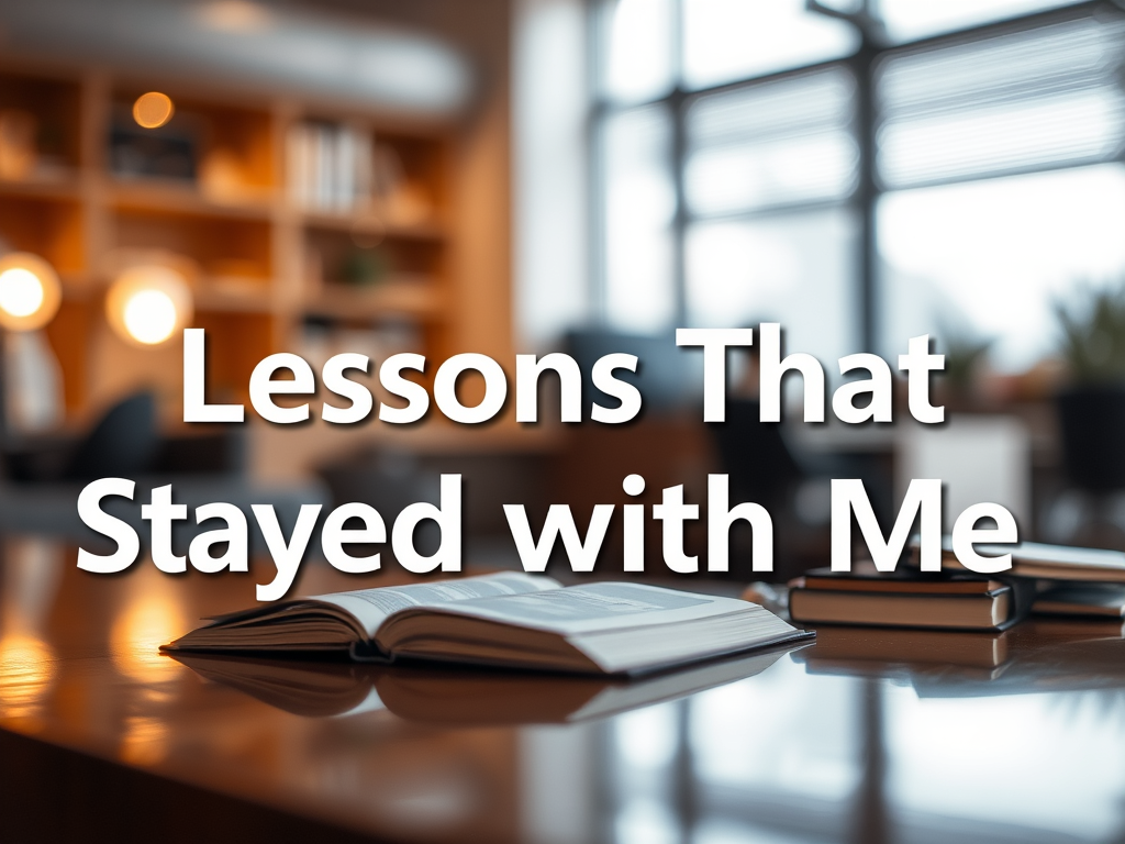 Lessons That Stayed with Me